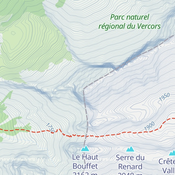 Map of Tête de Vachères