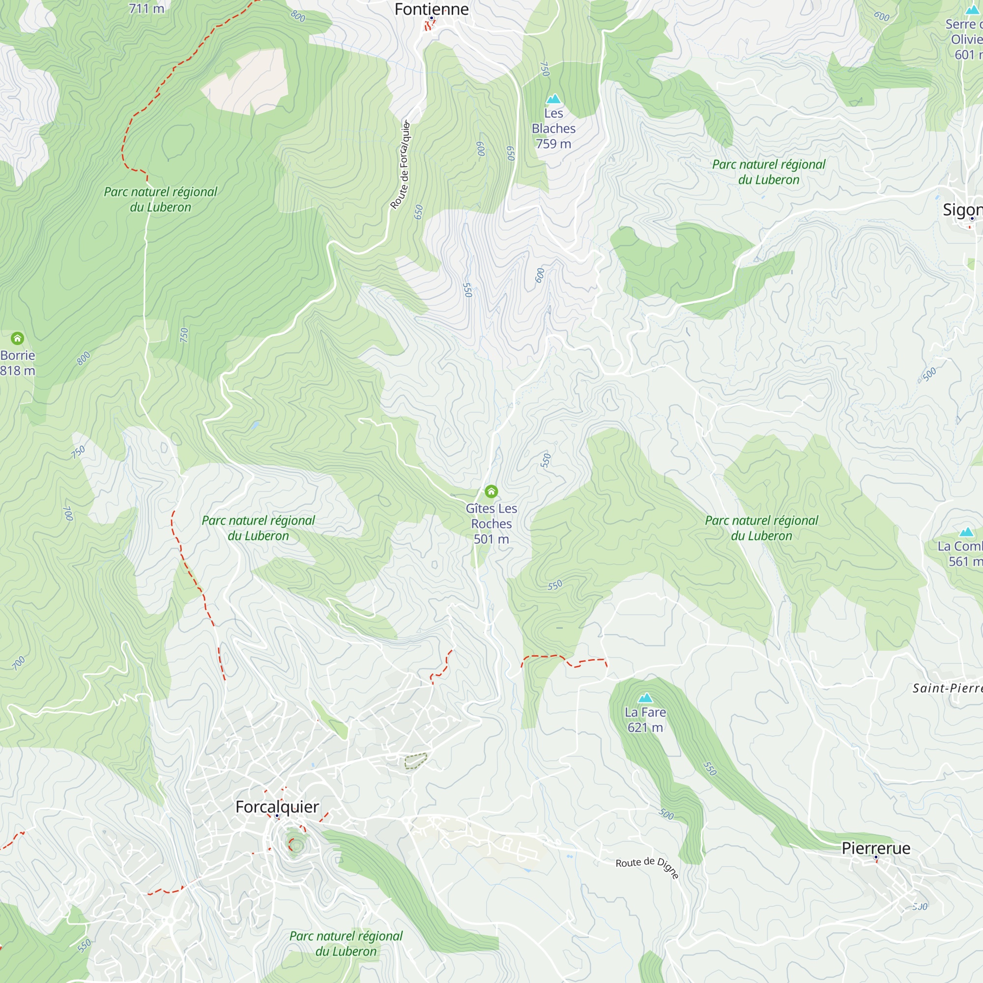 Gîtes Les Roches map
