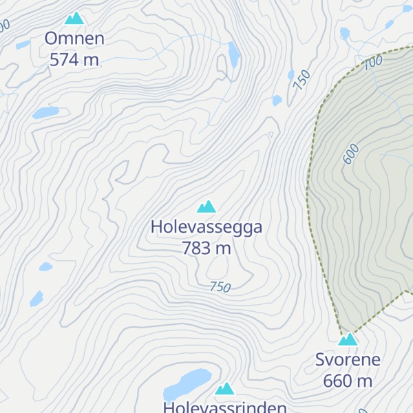 Map of Holevassegga