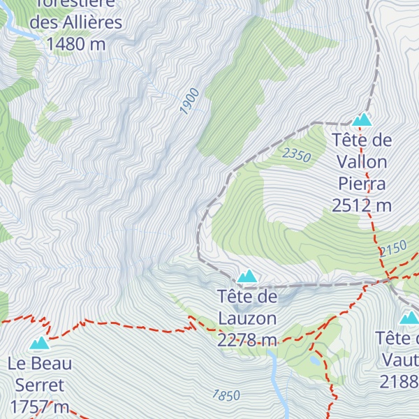 Map of Tête d'Aziz