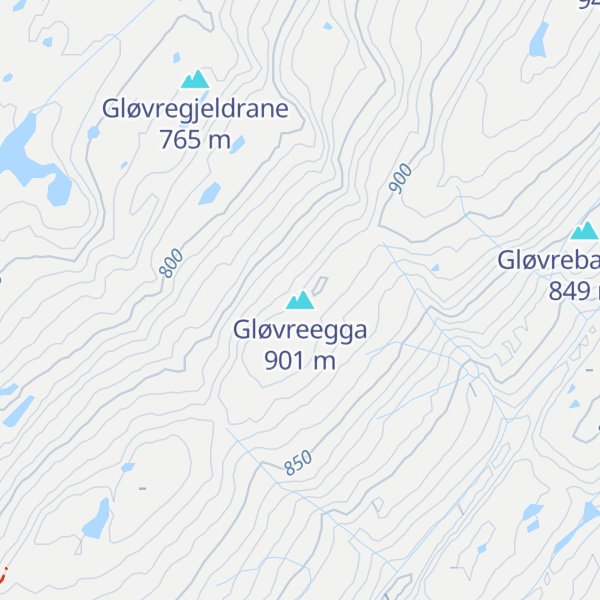 Map of Gløvreegga