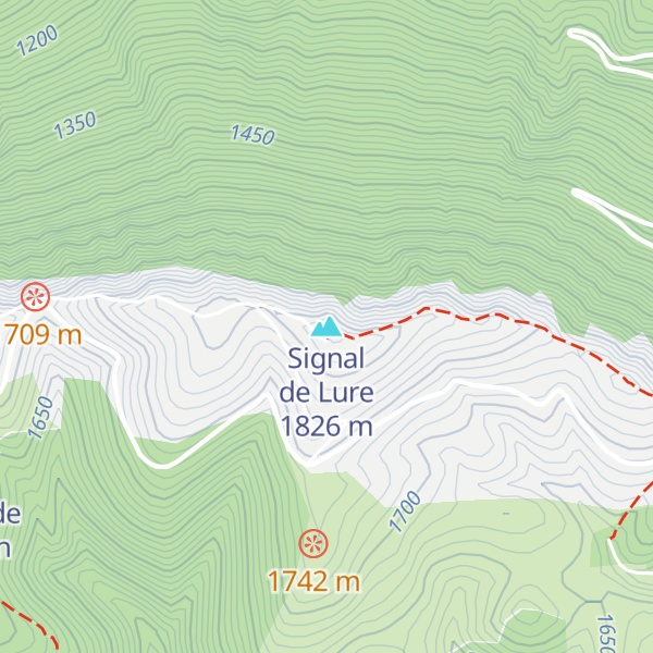Map of Signal de Lure