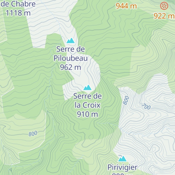 Map of Serre de la Croix