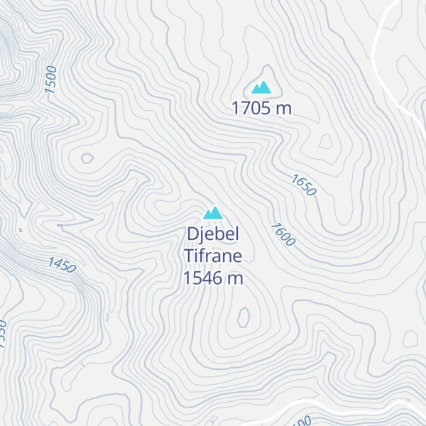 Map of Djebel Tifrane