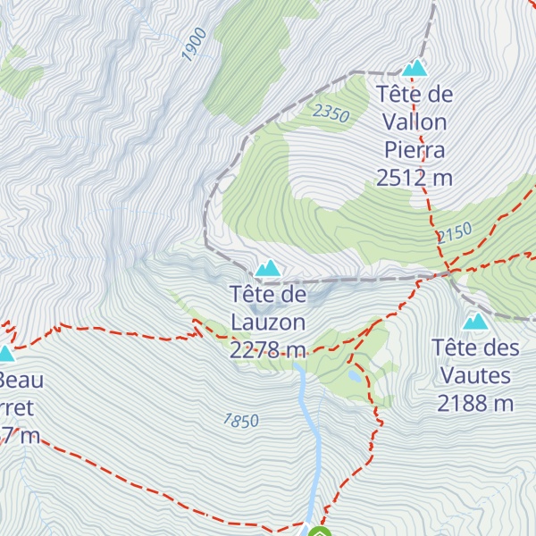 Map of Tête de Lauzon