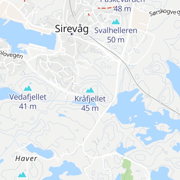 Map of Kråfjellet