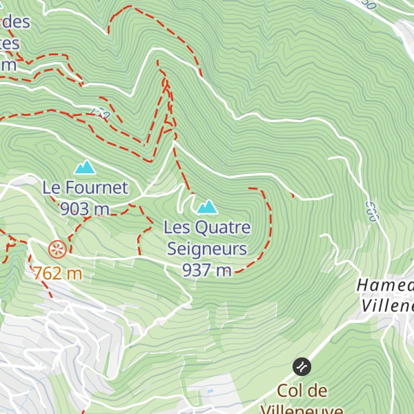 Map of Les Quatre Seigneurs