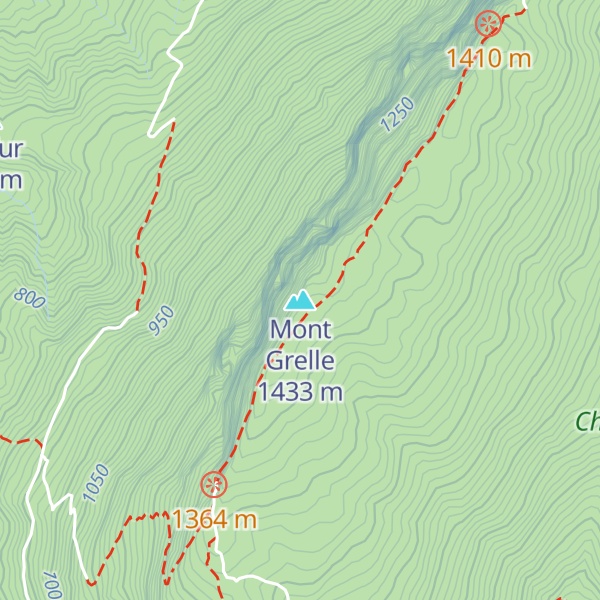 Map of Mont Grelle