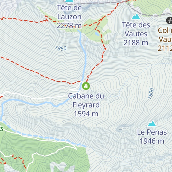 Map of Cabane du Fleyrard