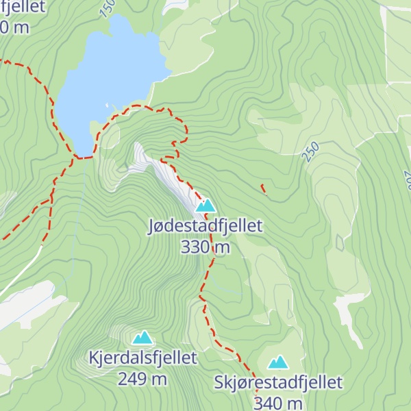 Map of Jødestadfjellet