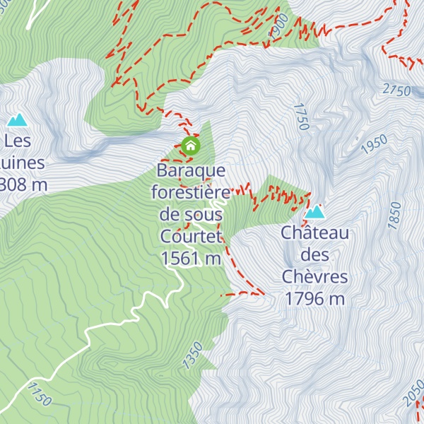 Map of Cabane de Pravert