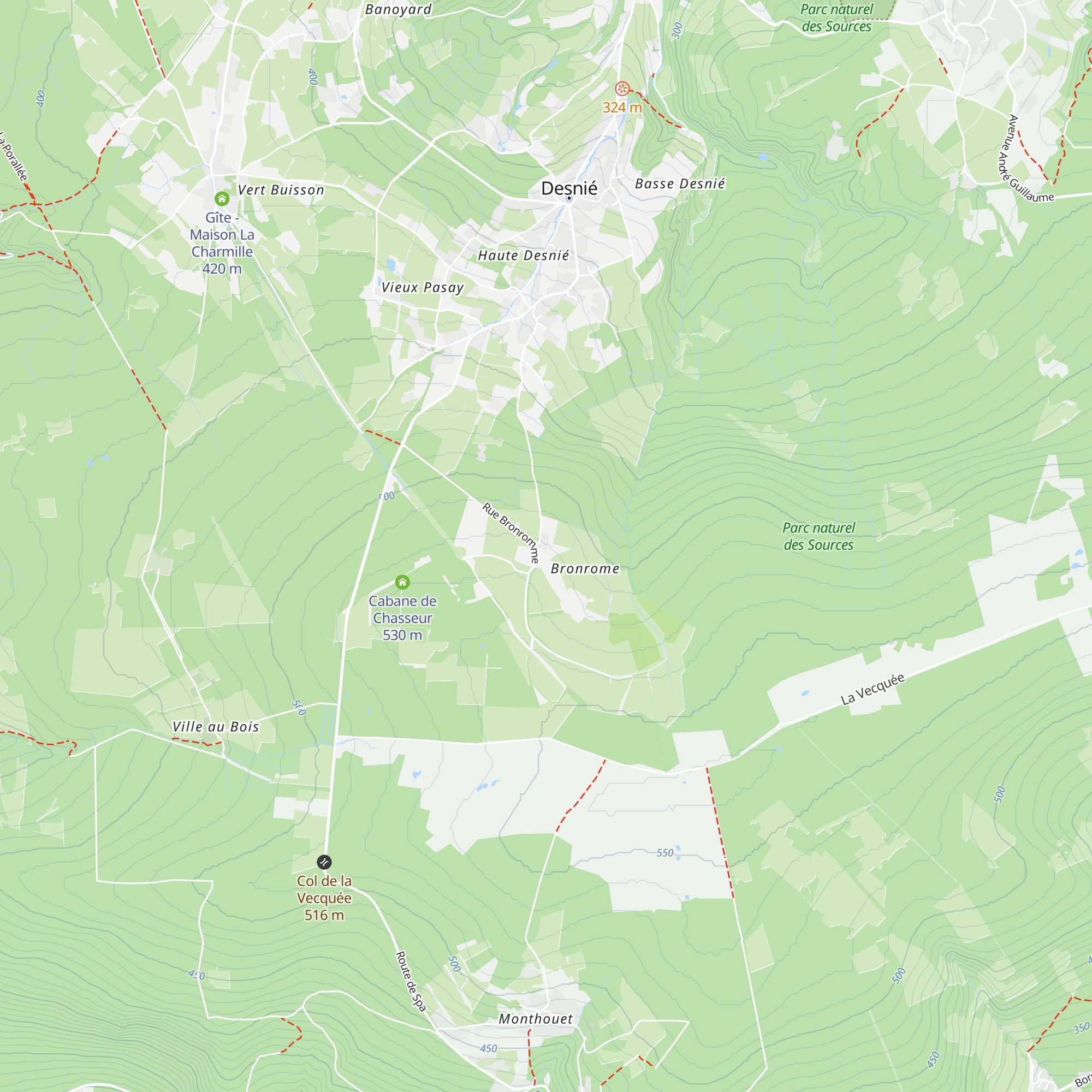 Gîte - de Bronromme map