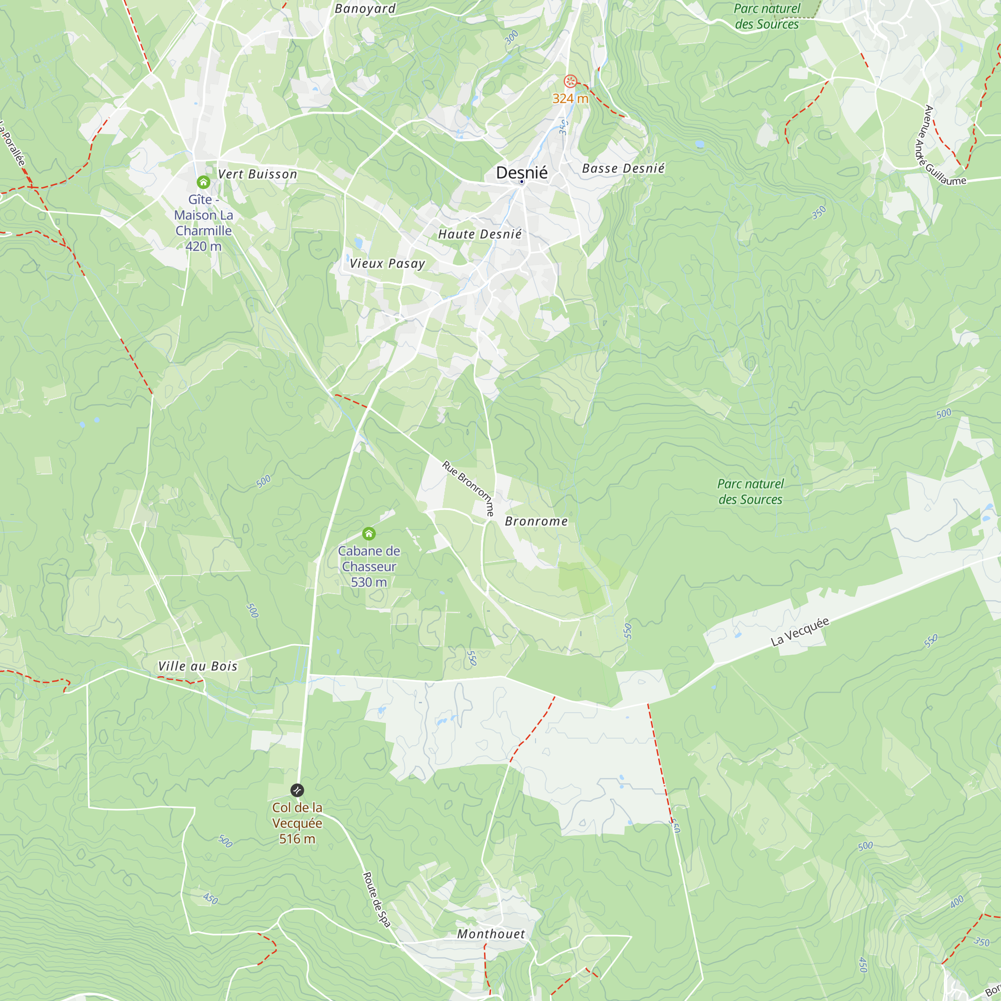 Gîte - de Bronromme map