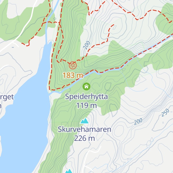 Map of Speiderhytta