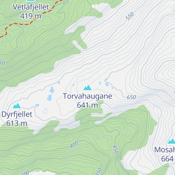 Map of Torvahaugane