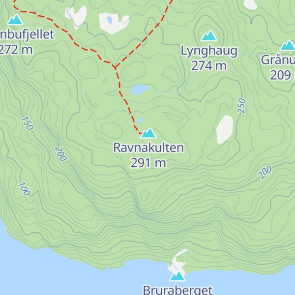 Map of Bjørganuten