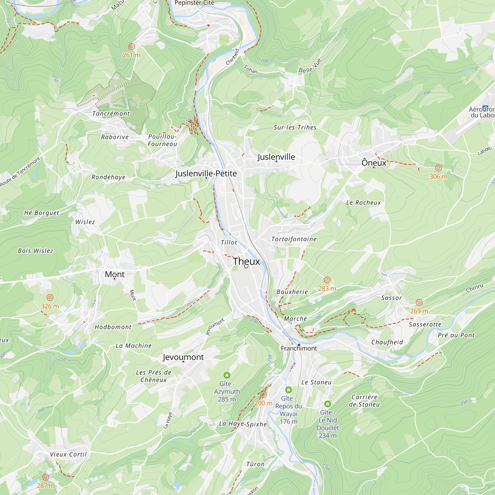 Gîte - L'Amarante map
