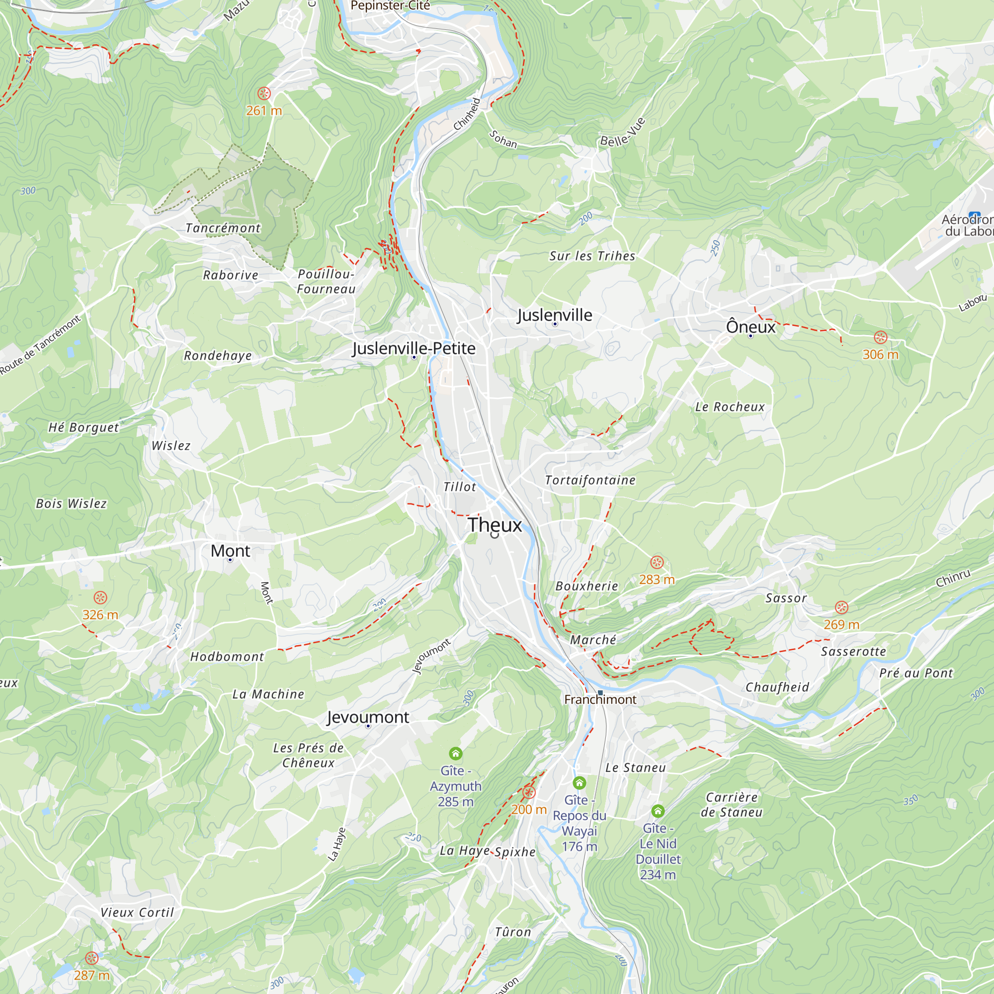 Gîte - L'Amarante map