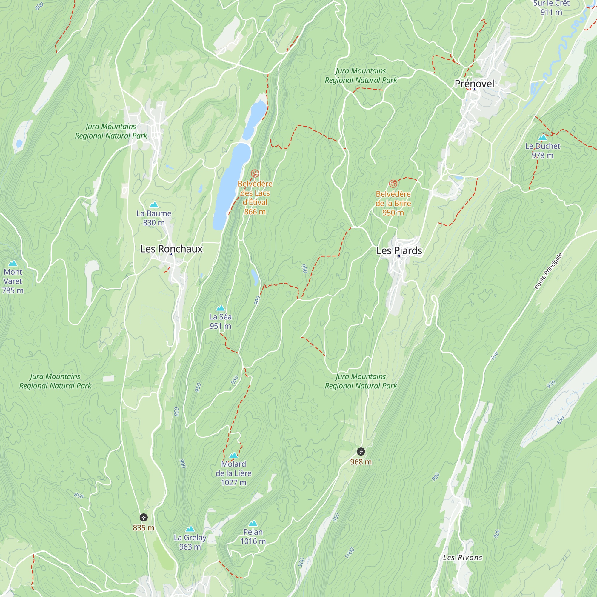 Abri forestier des Piards map