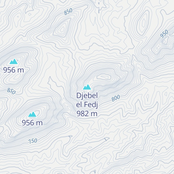 Map of Djebel el Fedj