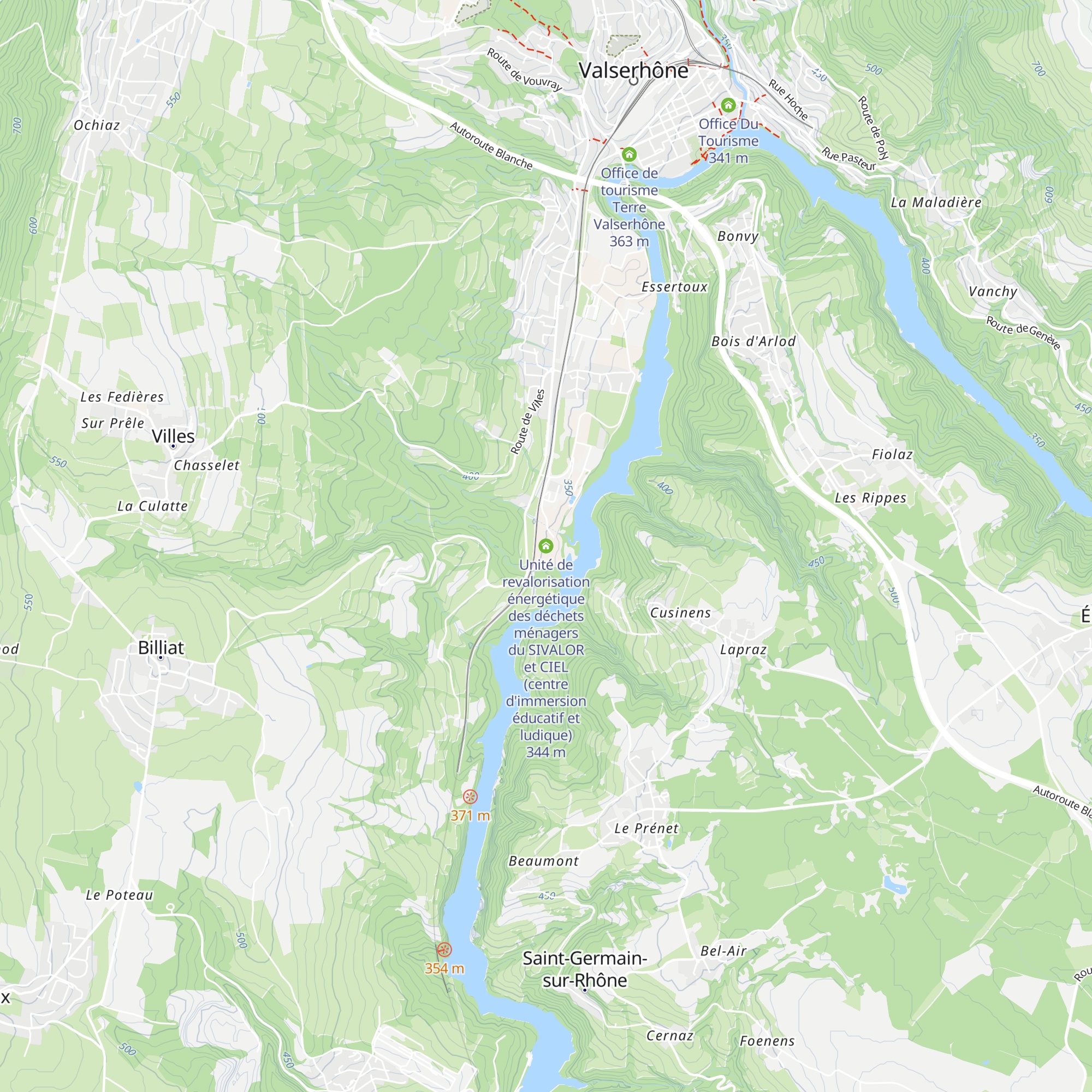 Unité de revalorisation énergétique des déchets ménagers du SIVALOR et CIEL (centre d'immersion éducatif et ludique) map