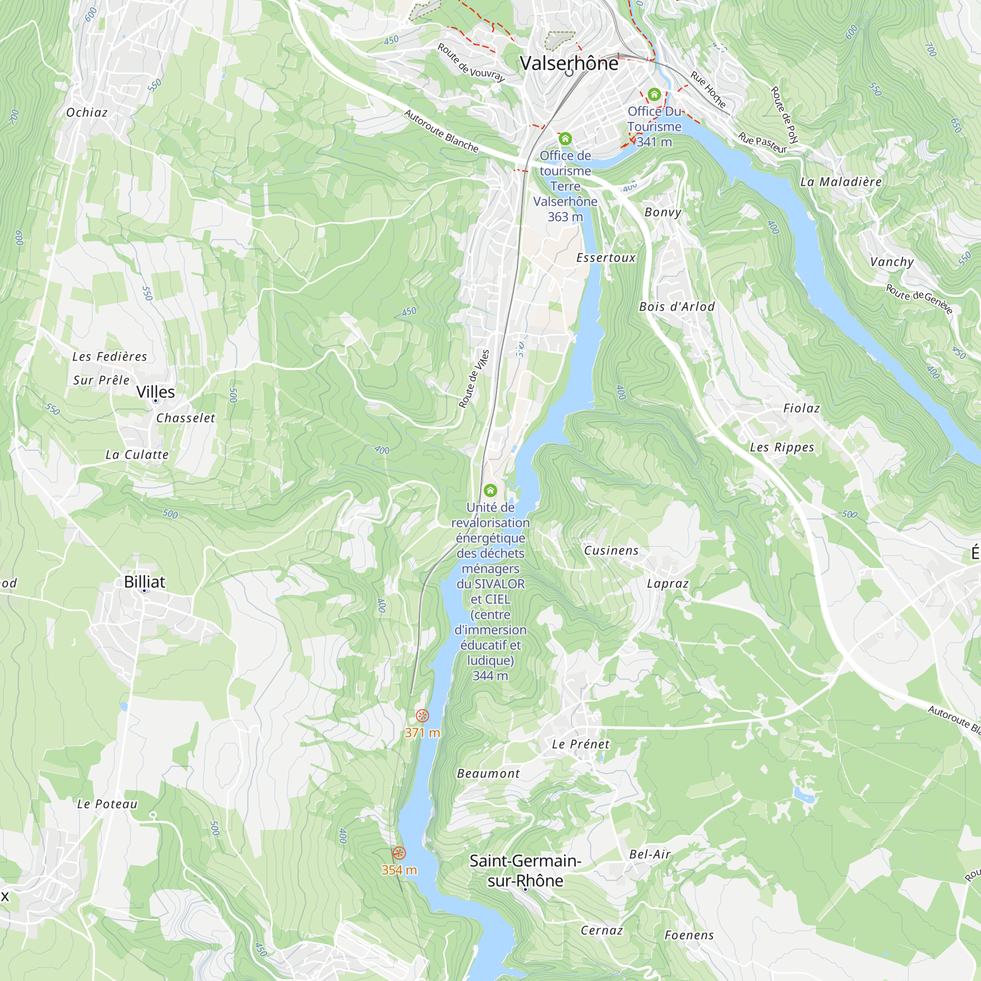 Unité de revalorisation énergétique des déchets ménagers du SIVALOR et CIEL (centre d'immersion éducatif et ludique) map