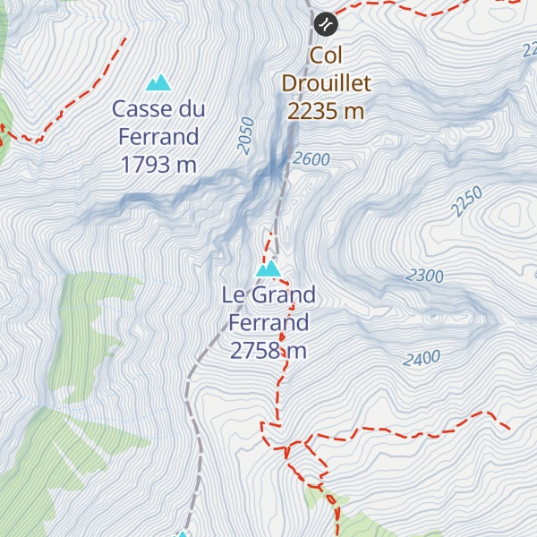 Map of Le Grand Ferrand