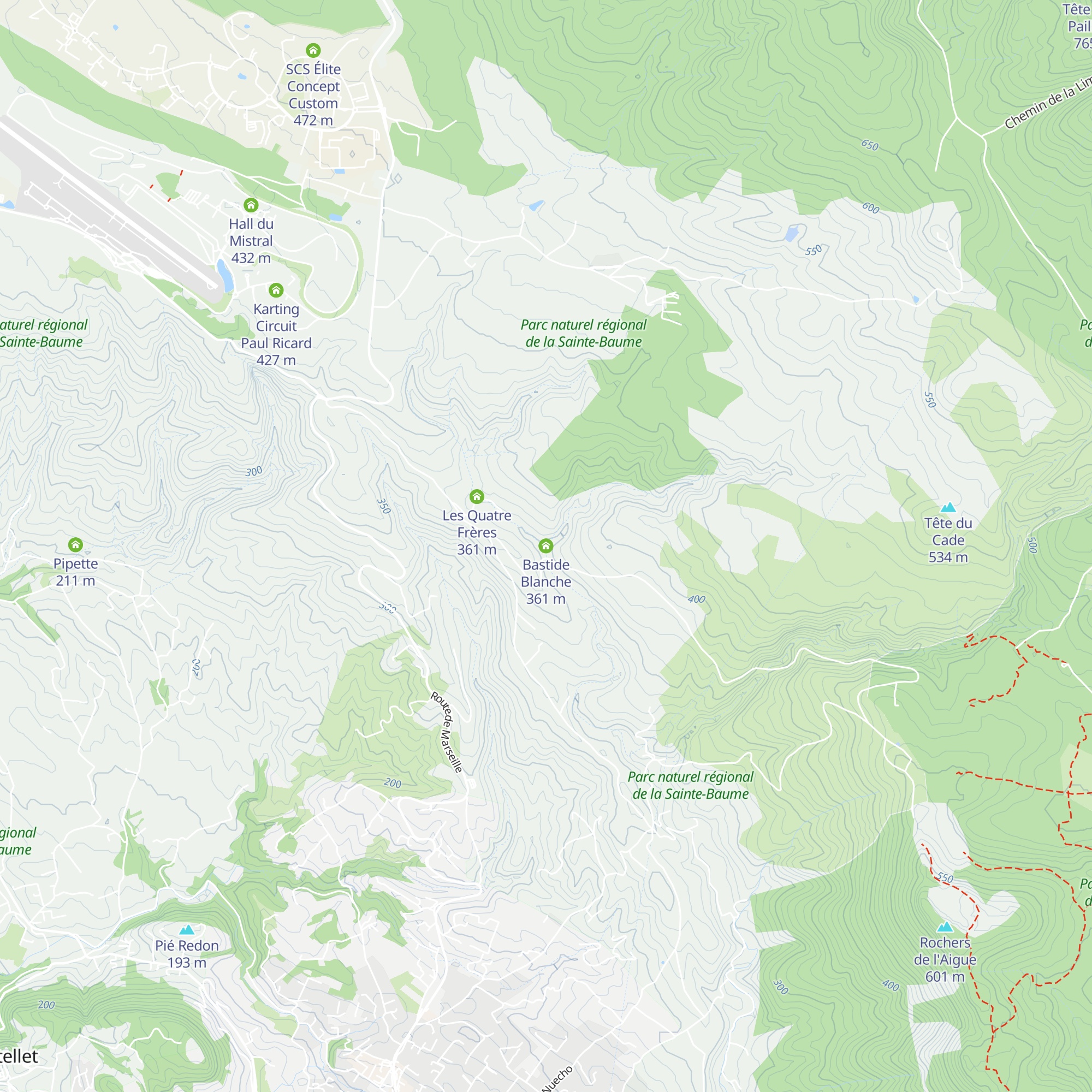 Bastide Blanche map
