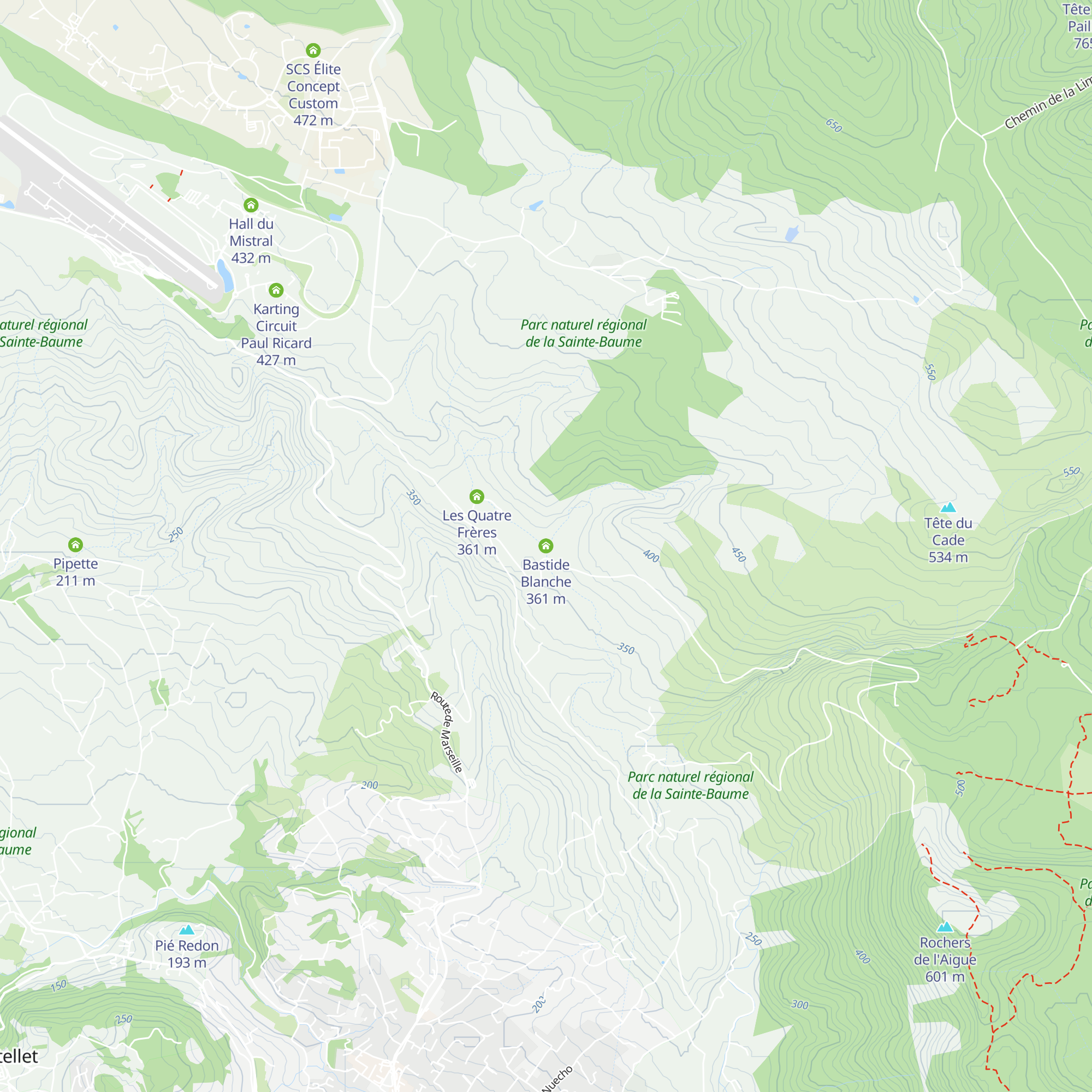 Bastide Blanche map