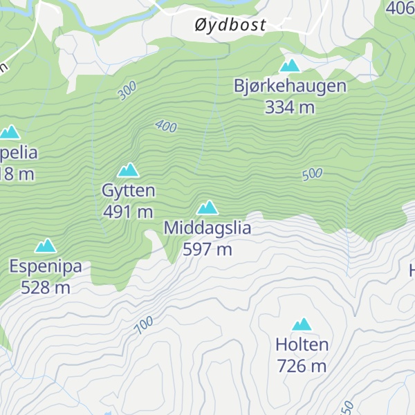 Map of Middagslia