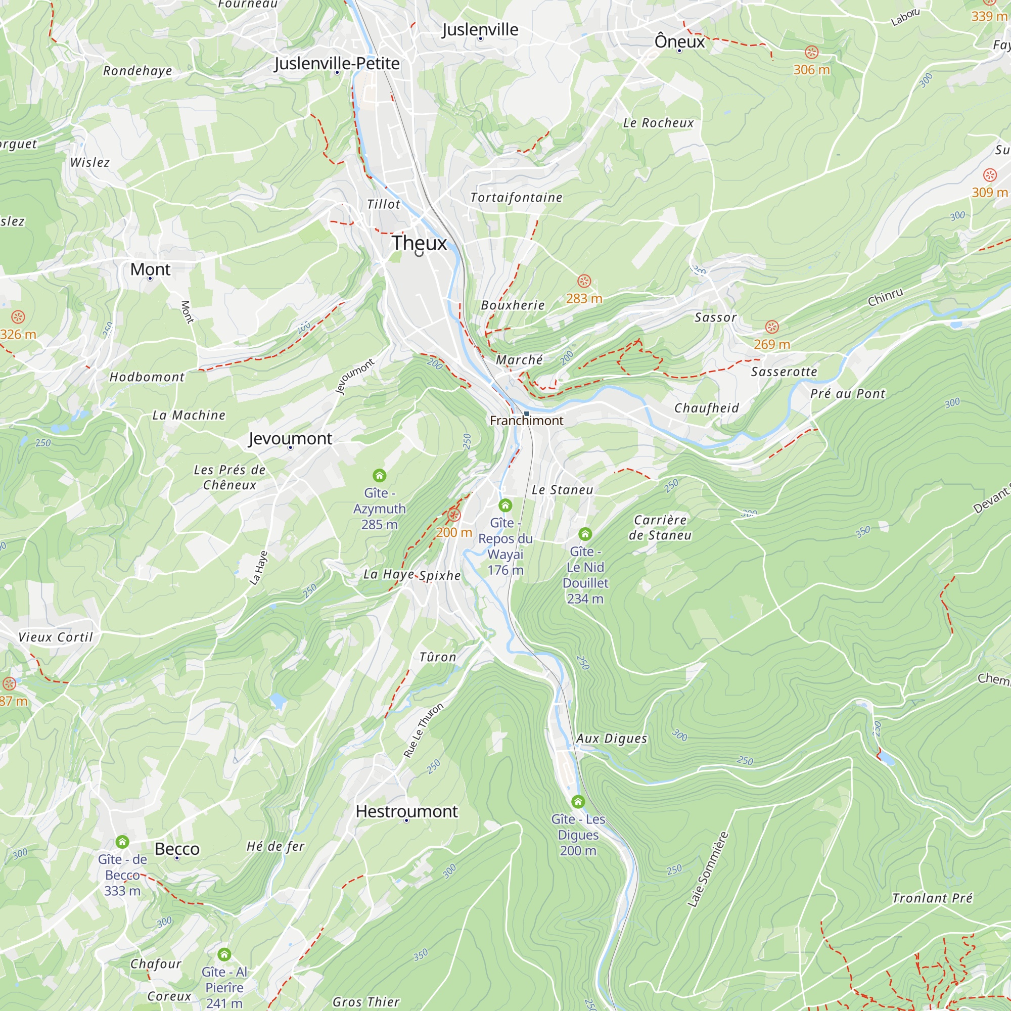 Gîte - Repos du Wayai map