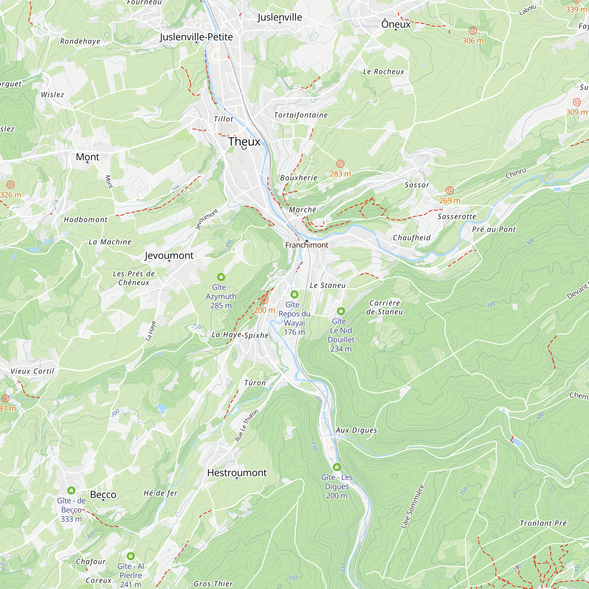 Gîte - Repos du Wayai map