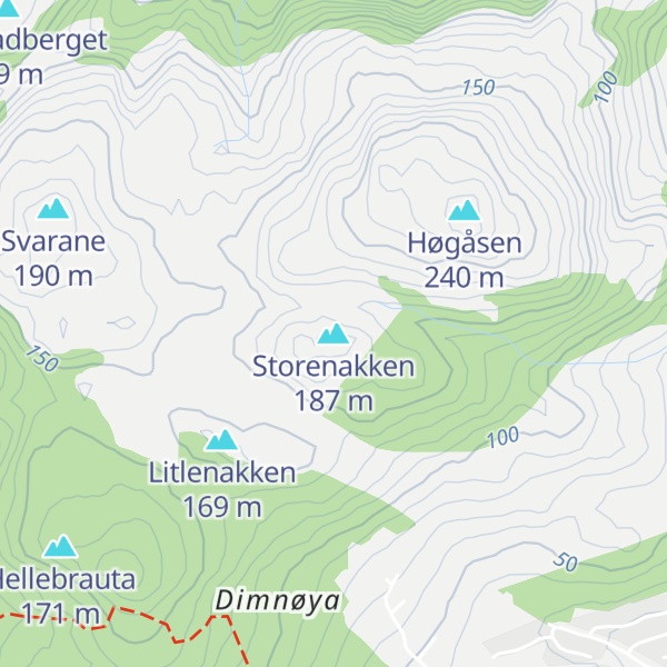 Map of Storenakken
