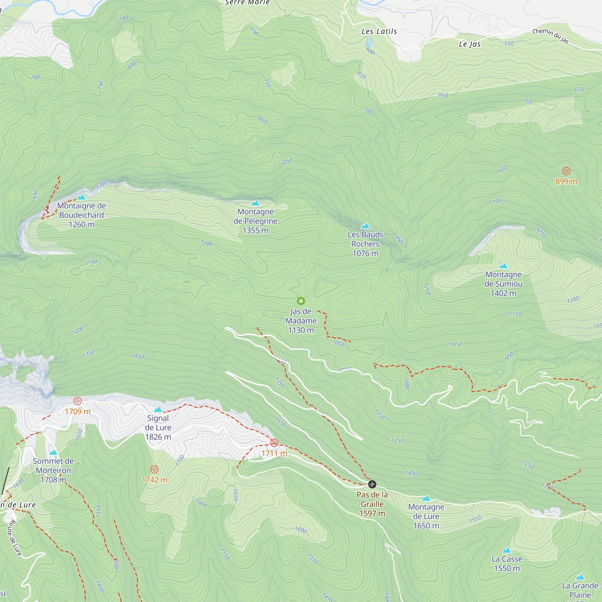 Jas de Madame map