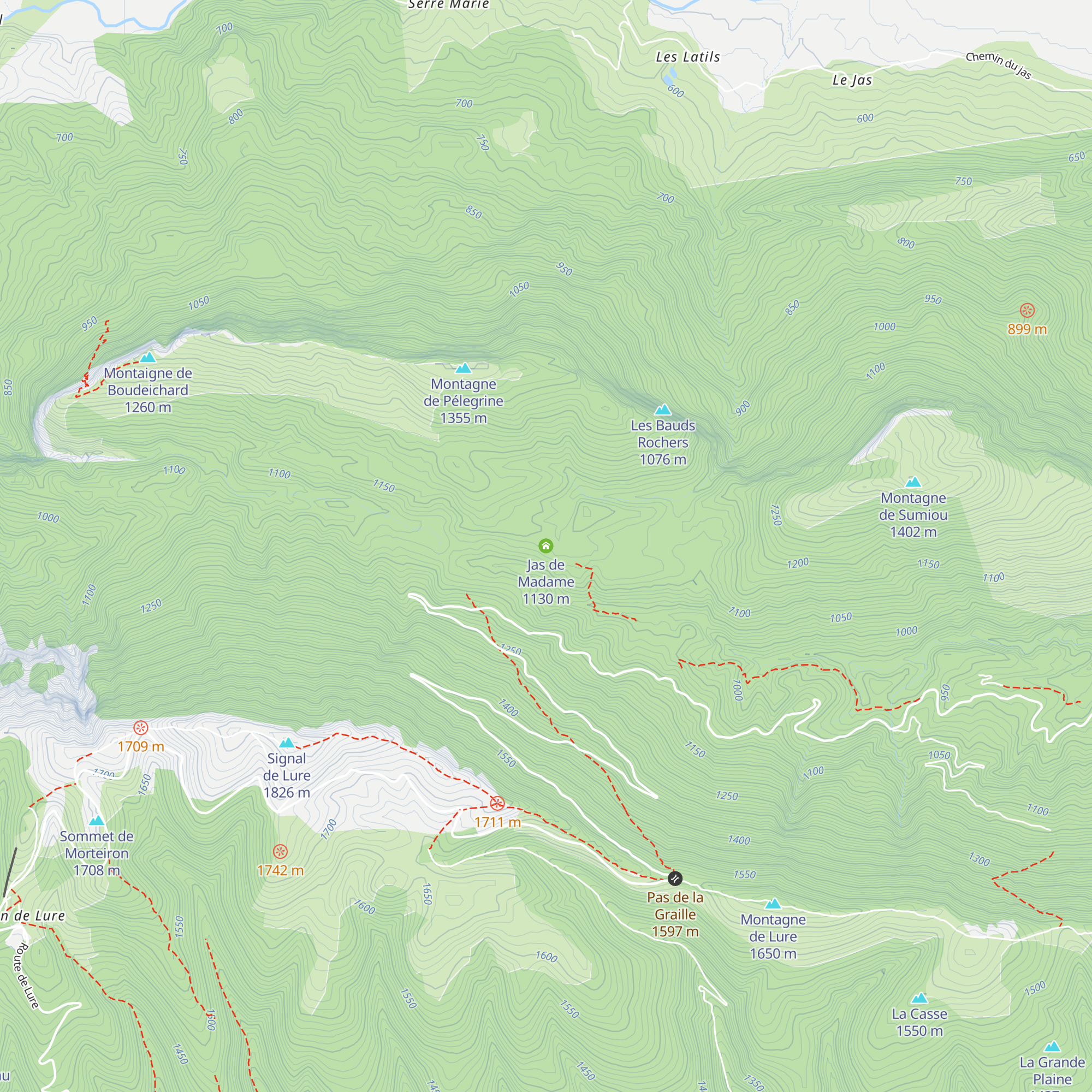 Jas de Madame map