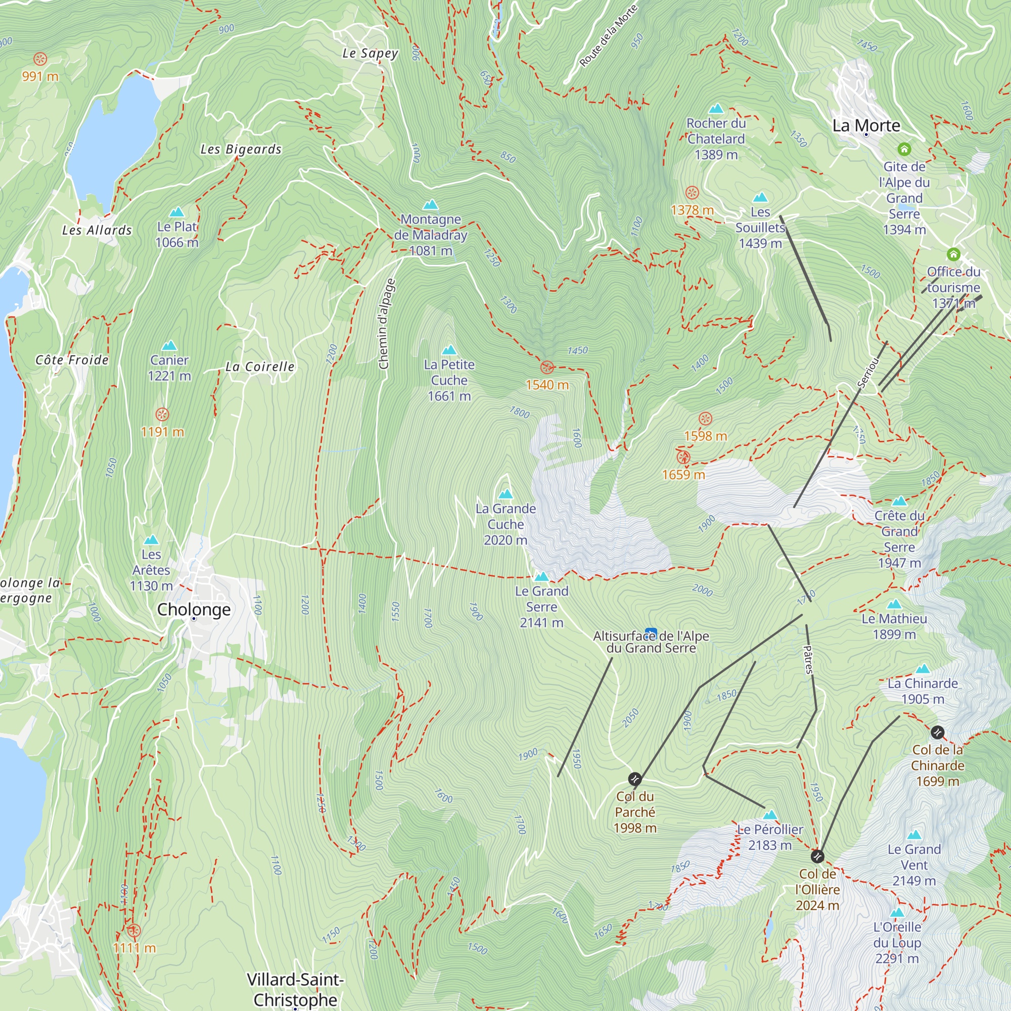 cabane des gloutons 1896 m map