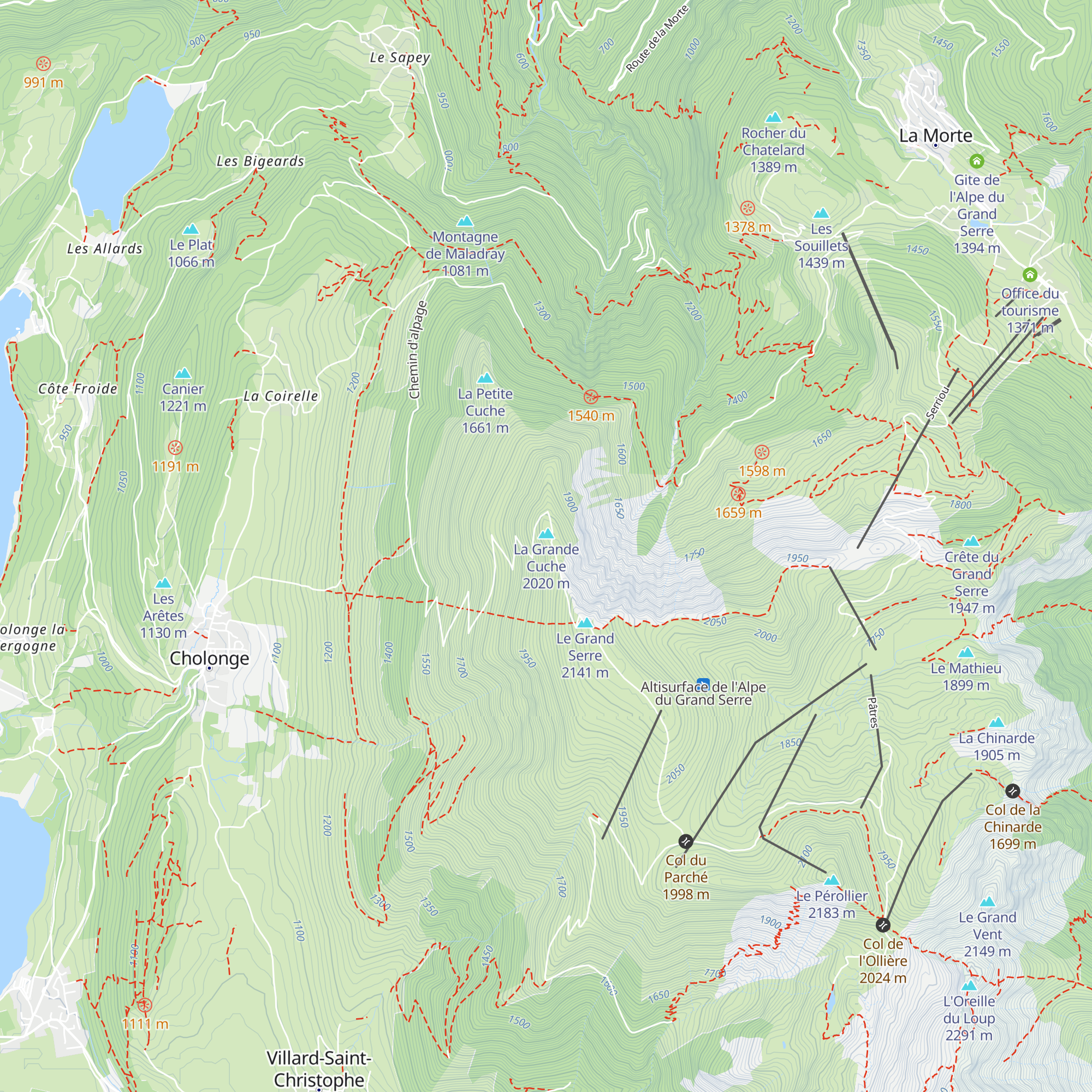 cabane des gloutons 1896 m map
