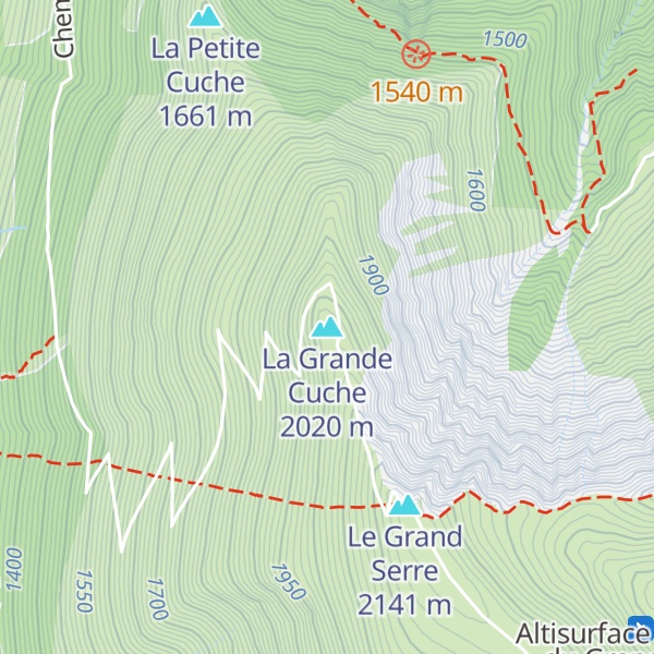 Map of La Grande Cuche