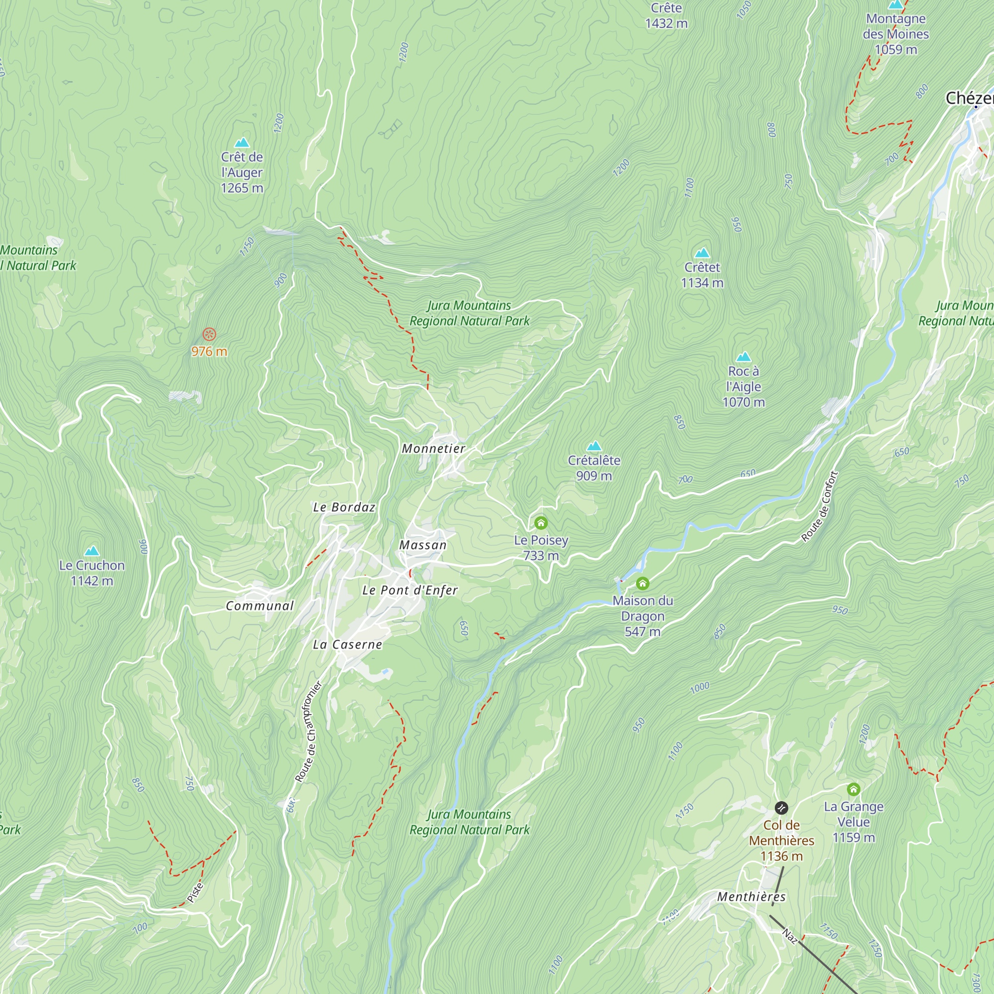 Le Poisey map