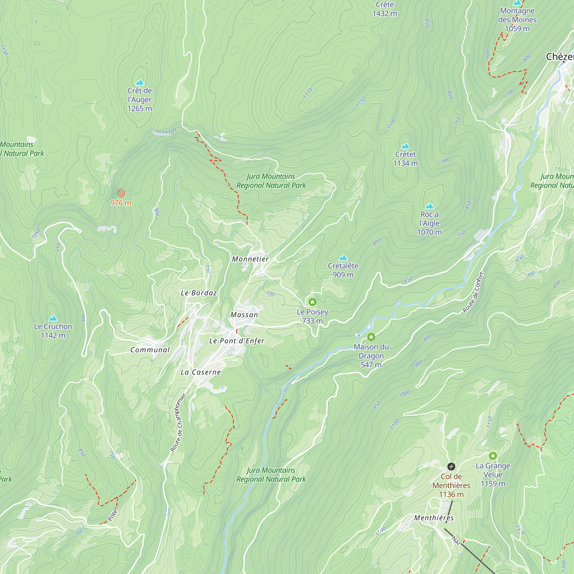Le Poisey map