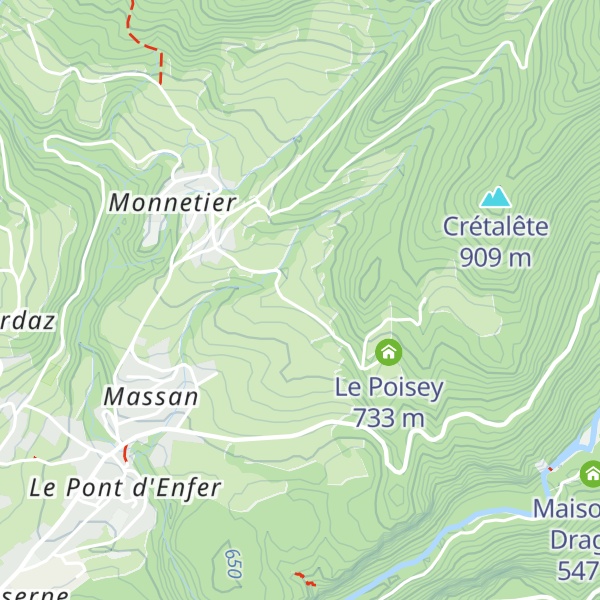Map of Le Poisey