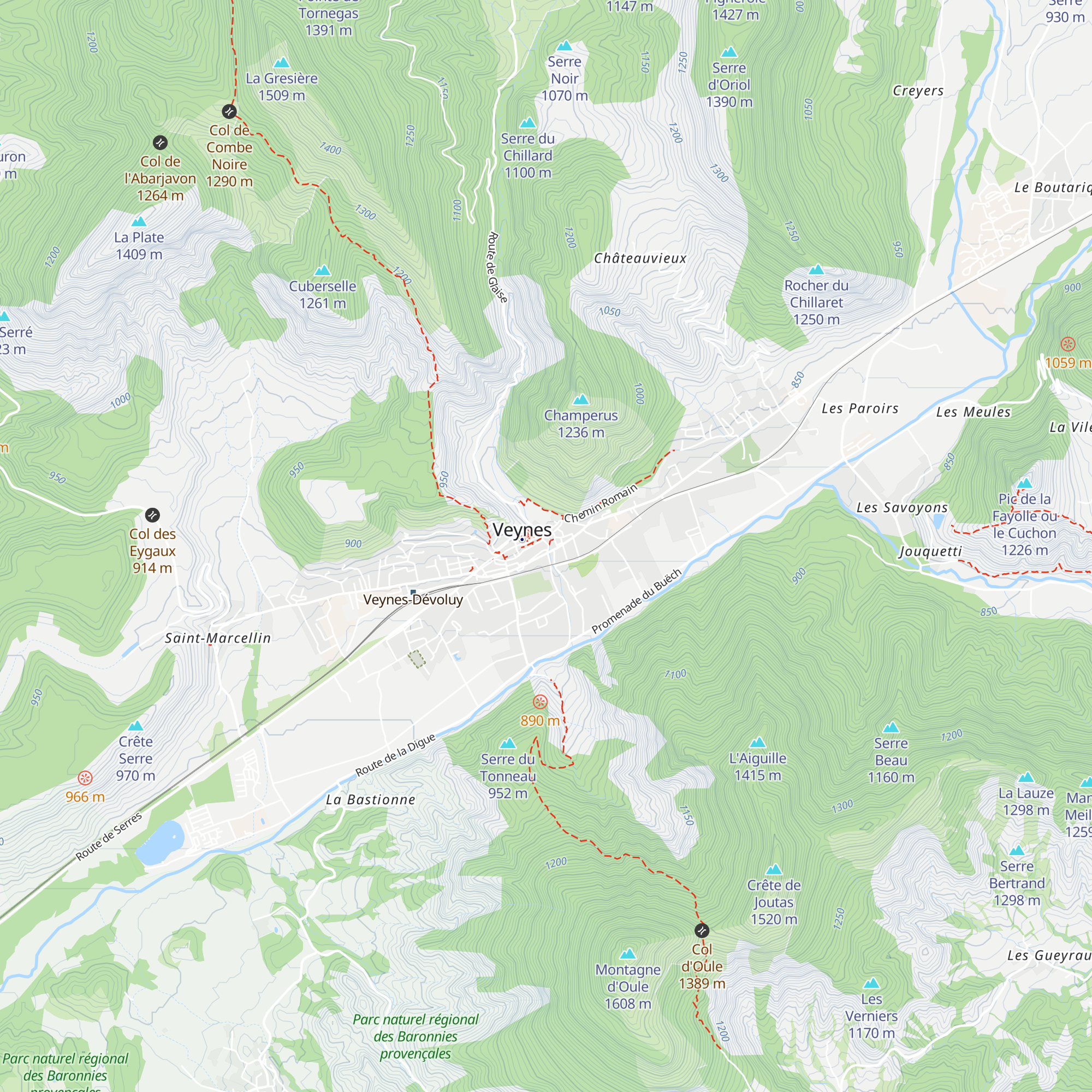 Office de tourisme des Sources du Buëch map
