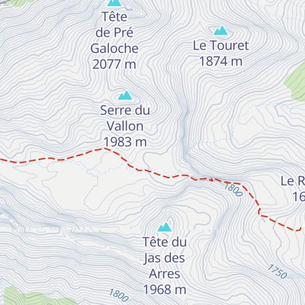 Map of Cabane pastorale du vallon des Aiguilles