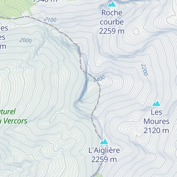 Map of Rocher rond
