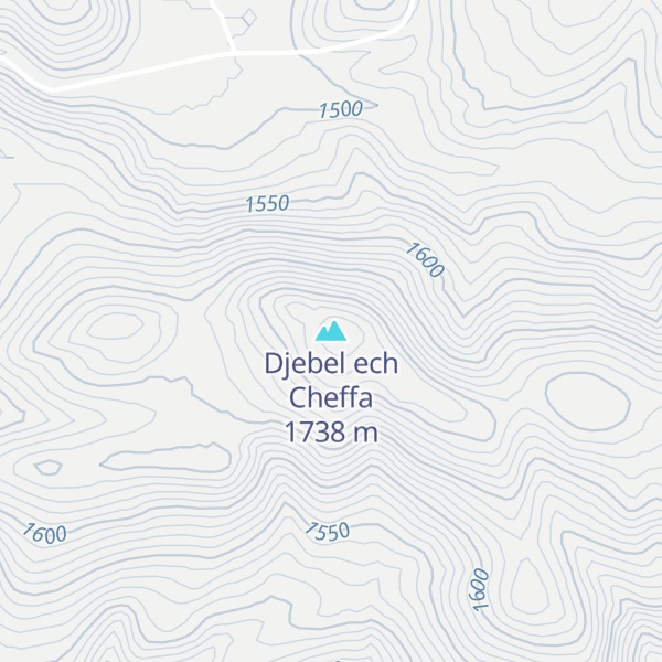 Map of Djebel ech Cheffa
