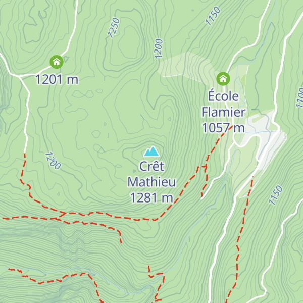 Map of Crêt Mathieu