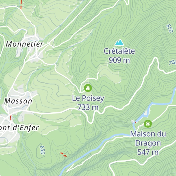 Map of Le Poisey