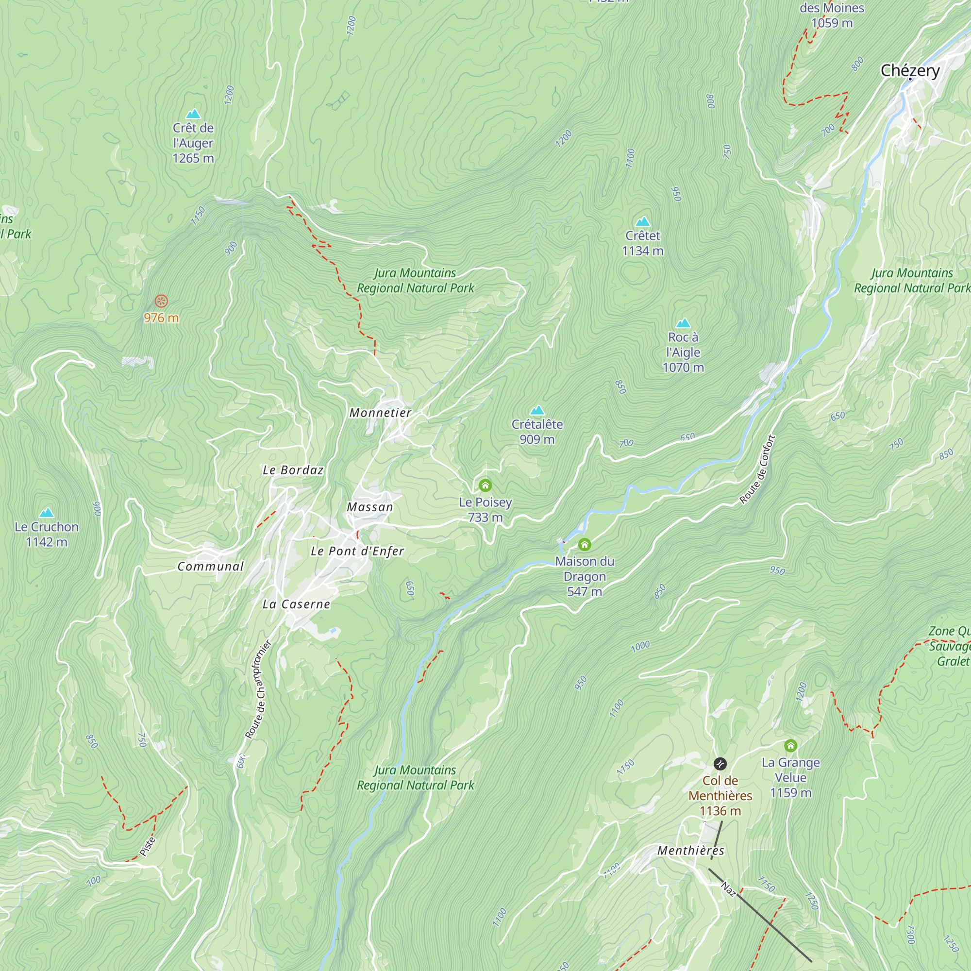 Le Poisey map