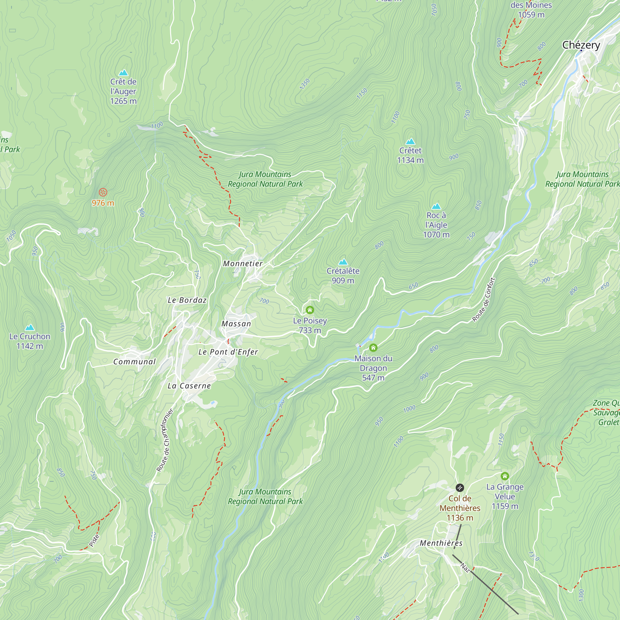 Le Poisey map