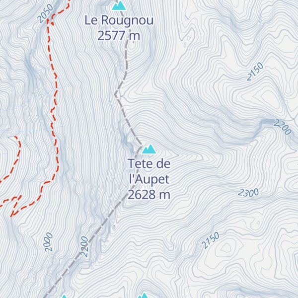 Map of Tete de l'Aupet